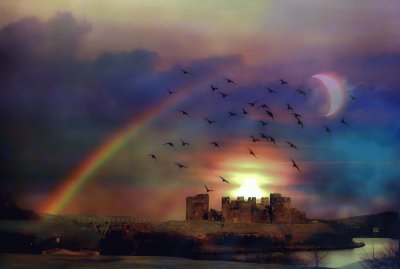 sun moon and the rainbow castle