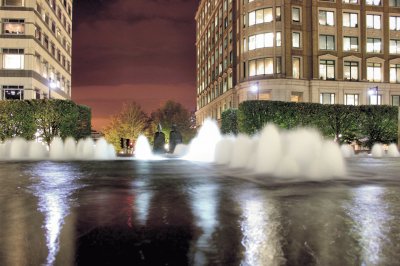 Canary Wharf courtyard London