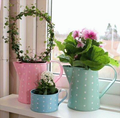 flores en la ventana