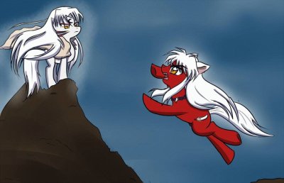 inuyasha and sesshomaru as horses