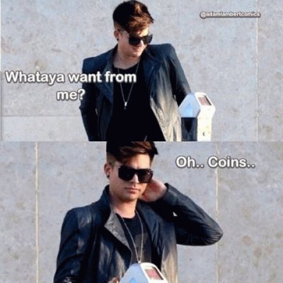 adam lambert being silly