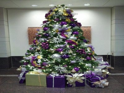 Pretty Purple   Silver Christmas Tree