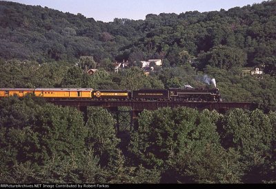 a railroad bridge (trestle) 1981 near rock point