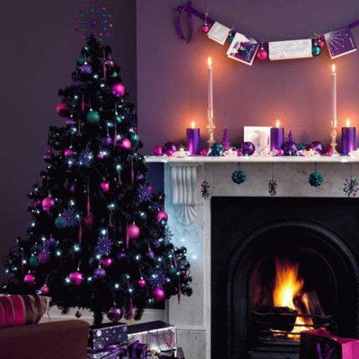 Fireside Christmas in the Purple Room