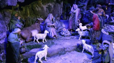 Purple Nativity Scene