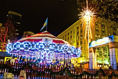 Christmas Carousel in Westlake Park-Seattle