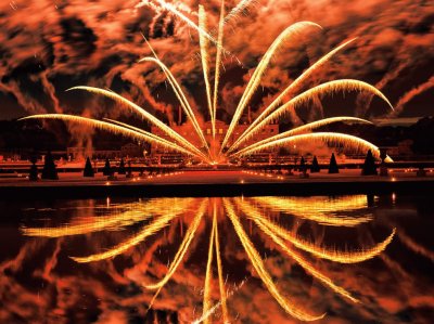 fireworks over water