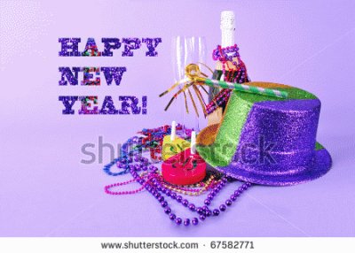 â™¥Happy New Year Card-Still Lifeâ™¥