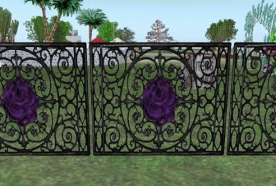 Purple Rose Fence