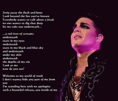 Adam lambert underneath lyrics