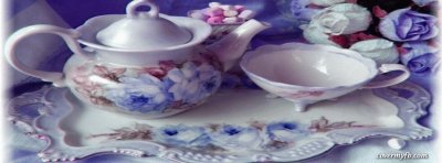 Pretty Purple Tea Set