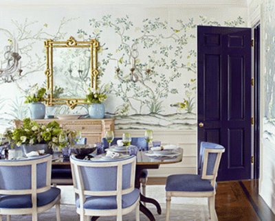 Fancy Purple Dining Room