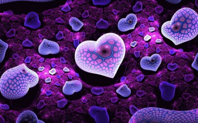 â™¥Purple Beating Love Heartsâ™¥