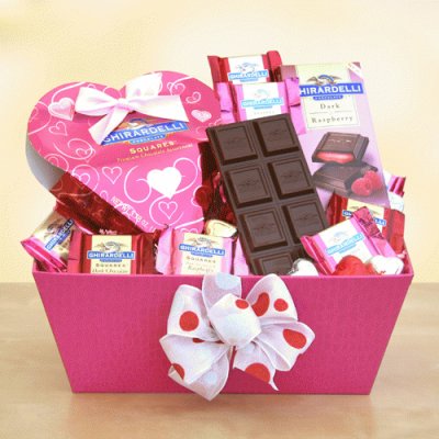 Ghirardelli Valentine Gift Basket-San Fransico