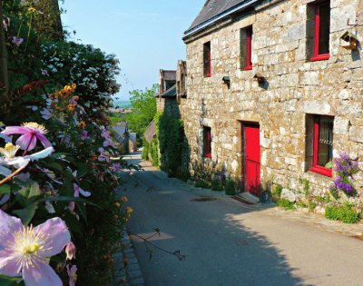 Street in Locronan Alsace  France