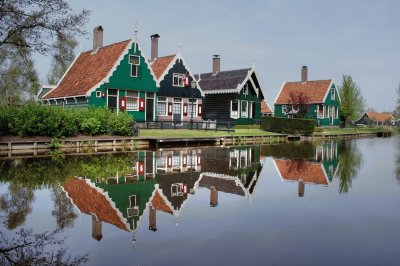 Houses in the Zaanstreek  the Netherlands