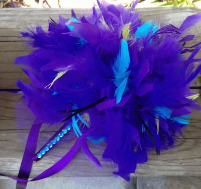 Vibrant Purple Feather Bouquet