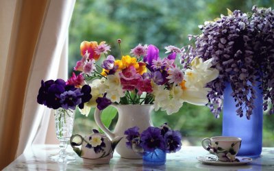 Wildflowers in Vases