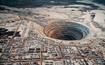 Mina de diamantes de Mirny. Siberia, Rusia