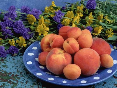 Peaches and Flowers