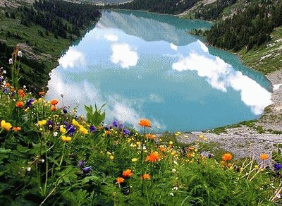 Lago reflete cÃ©u