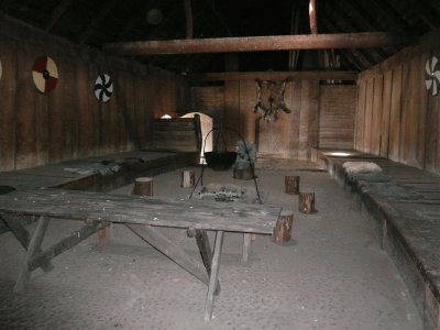 Inside longhouse Trellenborg