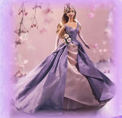 Barbie Doll in Pretty Purple Gown