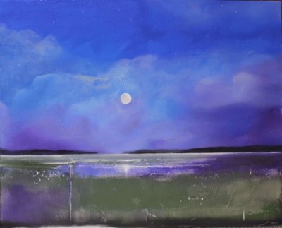 Serene Purple Moonlight-ART