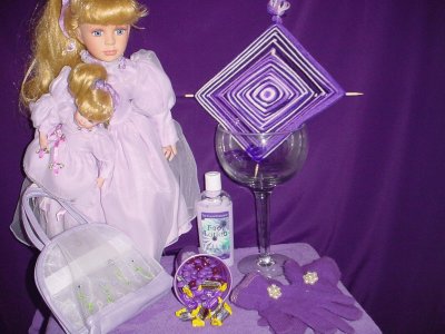 Two Dolls with Purple Things-Photography Art