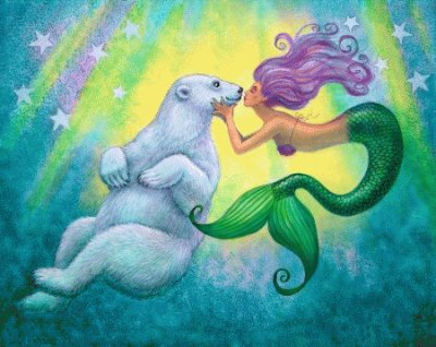 Mermaid and polar Bear