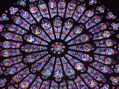 Stained Glass in Cathedral-Paris