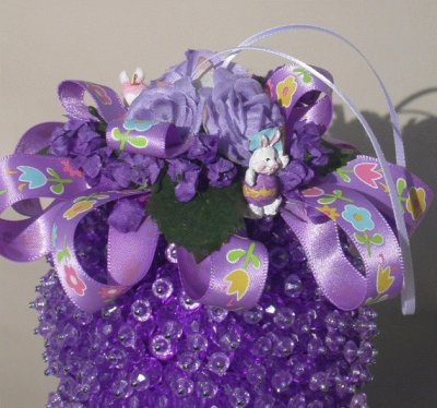 Purple Beaded Easter Basket-Craft Art