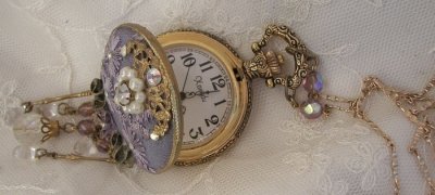 Handmade Beaded Pocket Watch-Craft Art