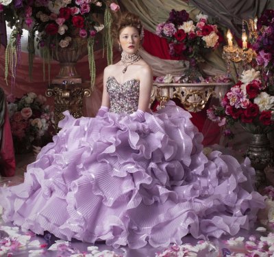 Gorgeous Lavender Ruffled Gown