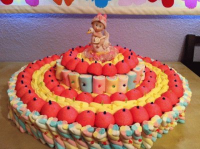 Preciosa tarta de chuches