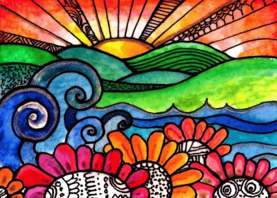 Zentangle Sunrise