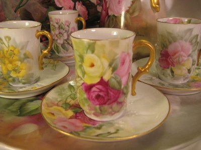 Antique Limoge French Tea Cups