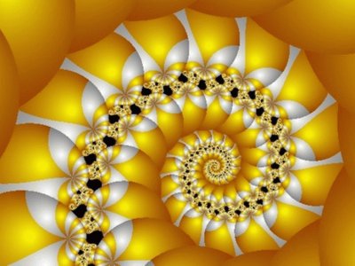 Yellow spiral Fractal