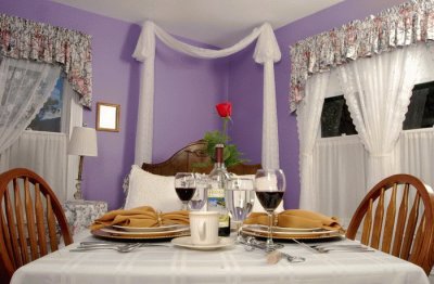 Romantic Purple Dining Room