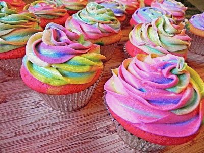 Rainbow Cupcakes