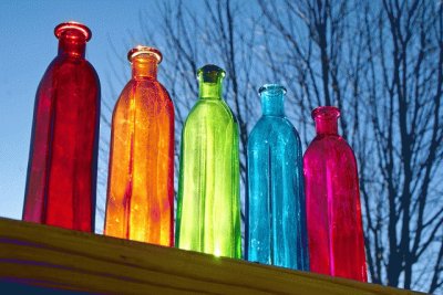 Coloured Glass Bottles