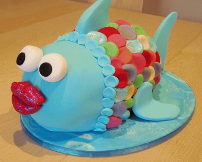 Rainbow Fish Cake