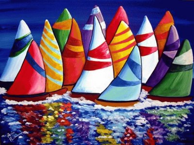 Colorful Sailboats