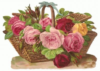 Basket with Roses