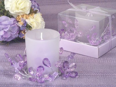 Elegant Crystal Flower Candle Holder