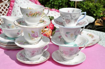 Pastel Floral Tea Cups