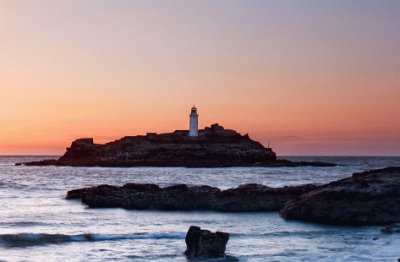 lighthouse at sunset