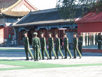 manoeuvre militaire Ã  PEKIN