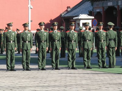 manoeuvre militaire Ã  PEKIN