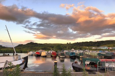 Sunset boats